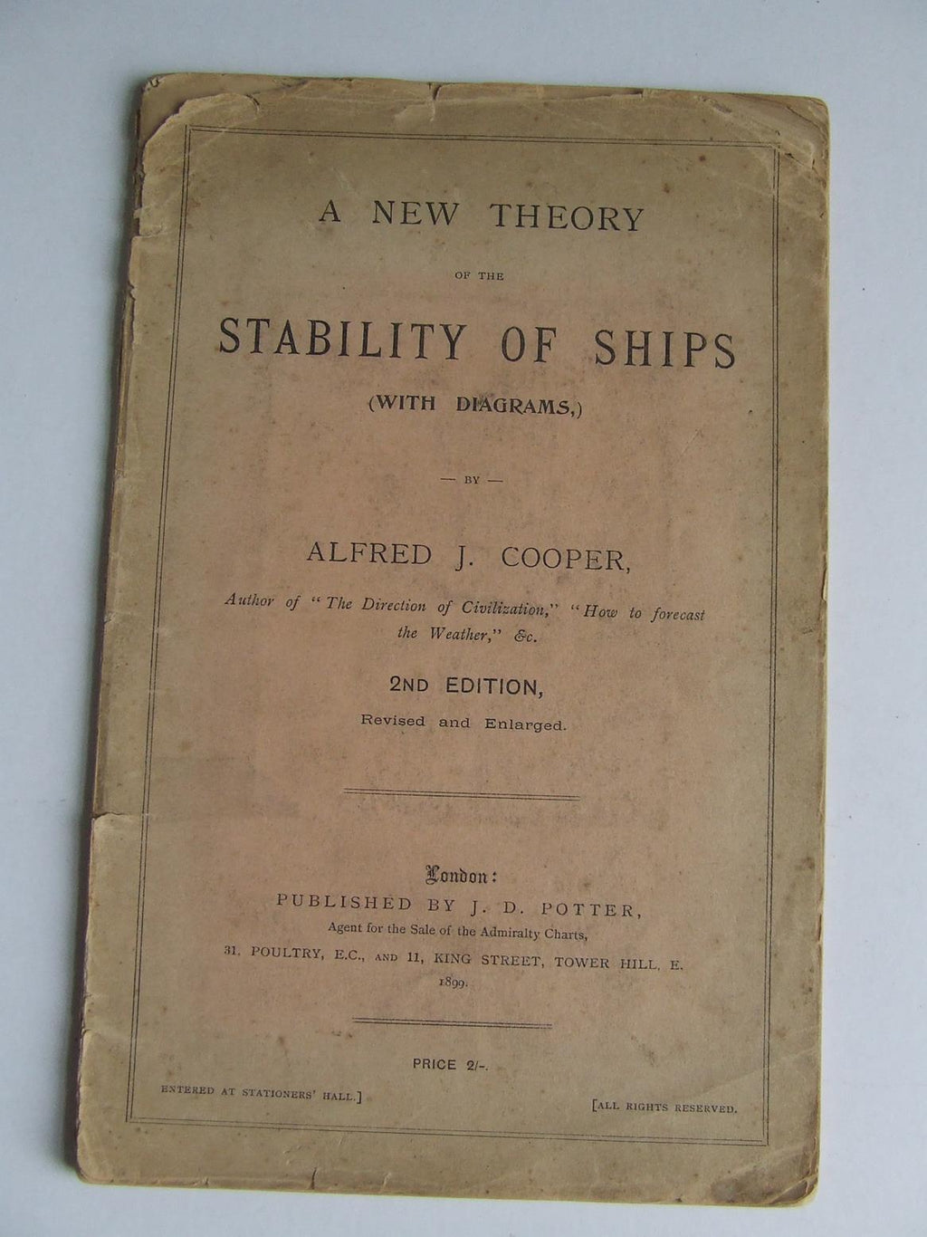 A New Theory of the Stability of Ships (with diagrams)