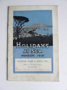 Holidays at Sea, summer 1931