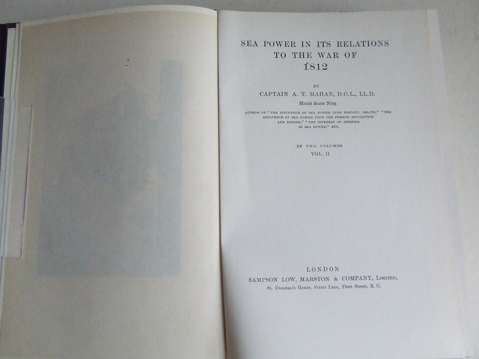 Sea Power in its Relations to the War of 1812