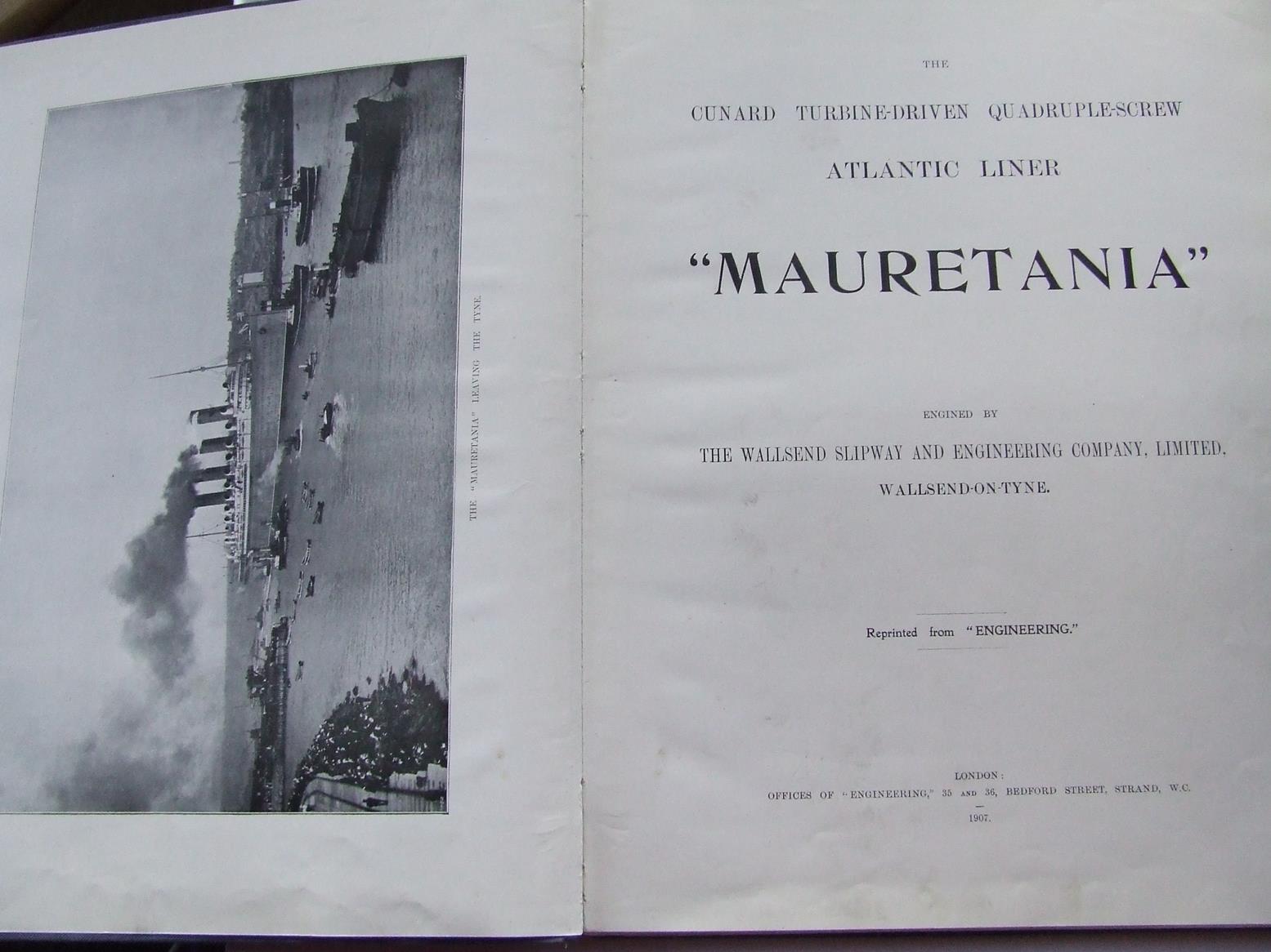 The Cunard Turbine-Driven Quadruple Screw Atlantic Liner "Mauretania"