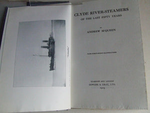 Clyde River Steamers of the Last Fifty Years - limited edition