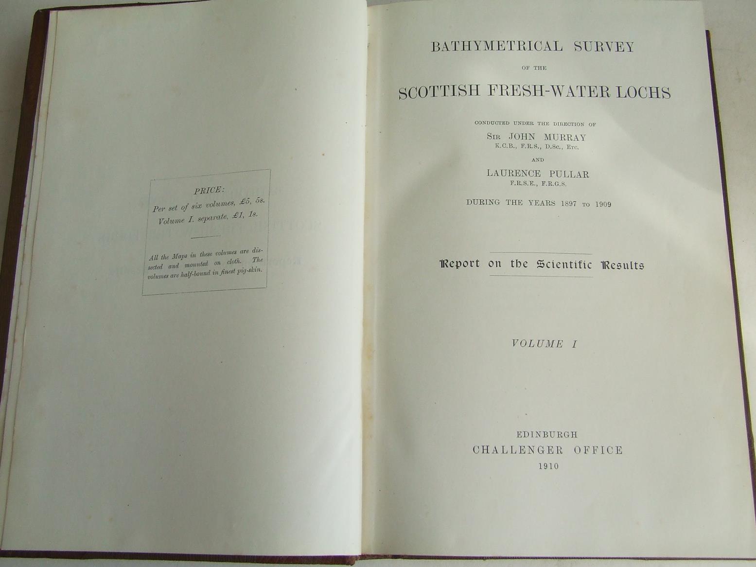 Bathymetrical Survey of the Scottish Fresh-Water Lochs......volume one