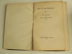 Log of the Anemone. June eleventh to August twenty-ninth 1906