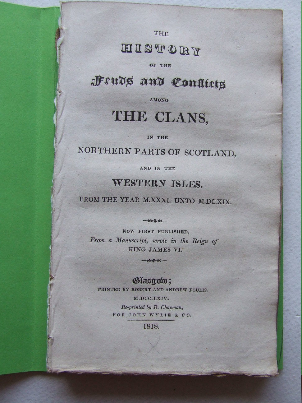 The History of the Feuds and Conflicts among The Clans