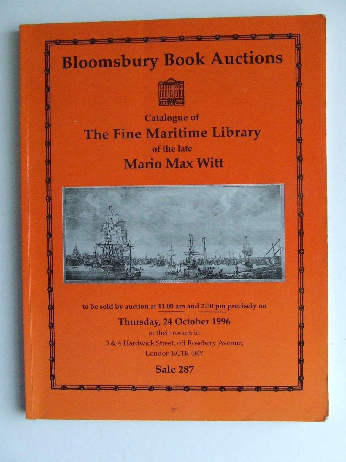 Catalogue of the Fine Maritime Library of the late Mario Max Witt