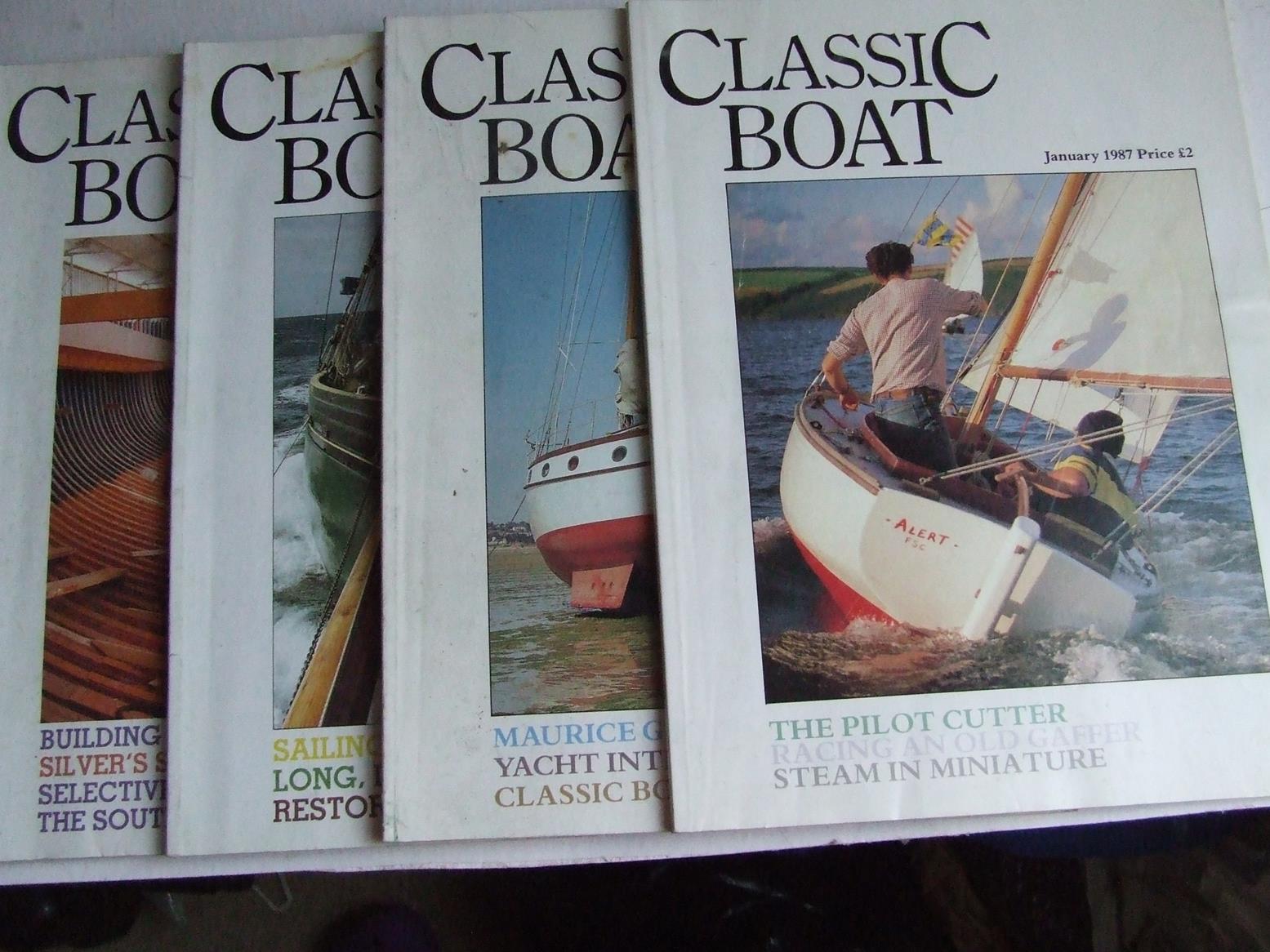 Classic Boat. first year's issues - January, Spring, Summer, Autumn 1987