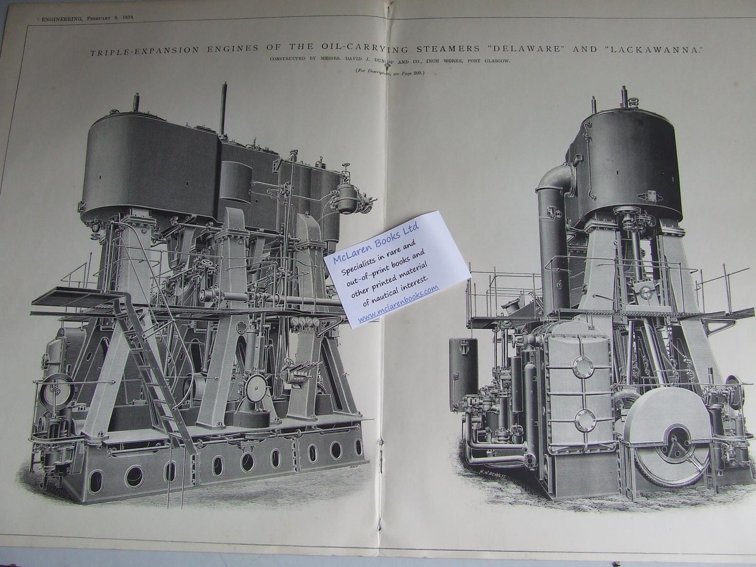 Triple-Expansion Engines of the Oil Carrying Steamers "Delaware" and "Lackawanna"