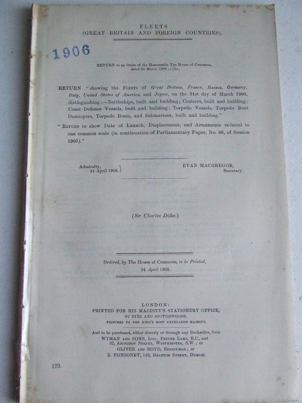 Fleets (Great Britain and Foreign Countries).........March 1906