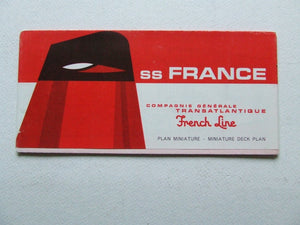 ss France - Plan Miniature / Miniature Deck Plan