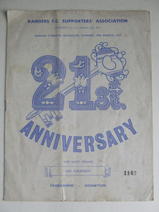 Rangers F.C. Supporters' Association 21st Anniversary