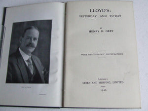 Lloyd's: yesterday and to-day