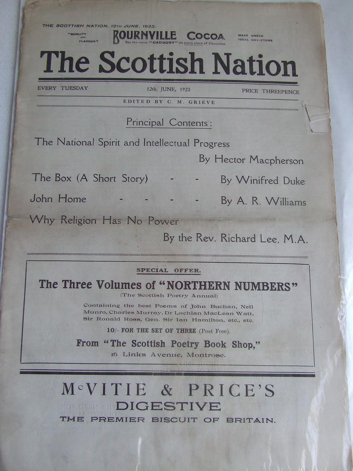 The Scottish Nation. 12th June, 1923 [issue 6]