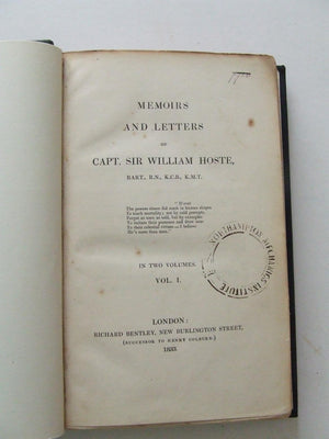 Memoirs and Letters of Capt. Sir William Hoste