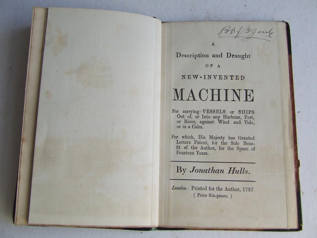 A Description and Draught of a new-invented Machine for carrying Vessels or Ships out of and into any Harbour, Port or River