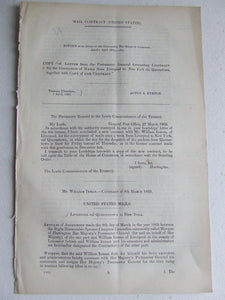 Parliamentary paper  -  Mail Contract (United States)