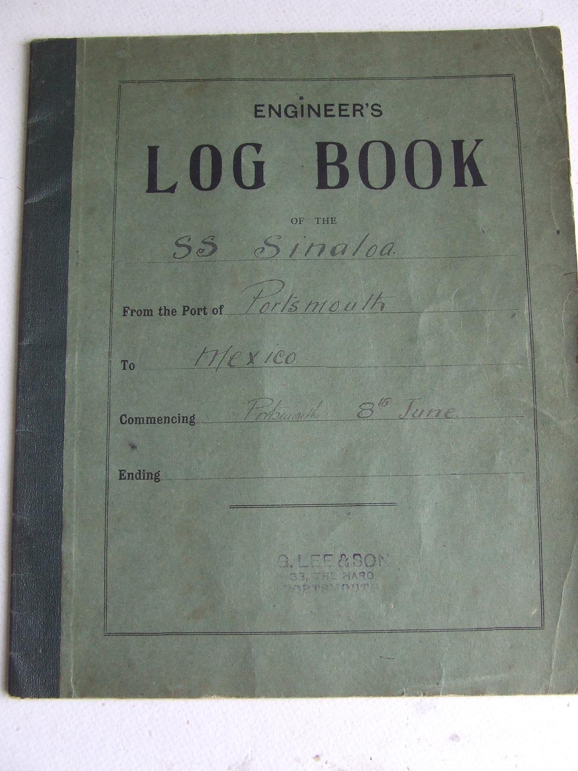 Chief Engineer's Log of Screw Steamship s/s Sinaloa