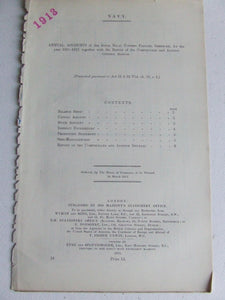 Annual Accounts of the Royal Naval Torpedo Factory, Greenock, for the year 1911-1912