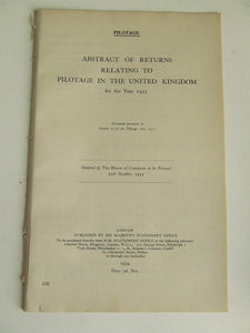 Abstract of Returns Relating to Pilots and Pilotage in the United Kingdom for the year 1933