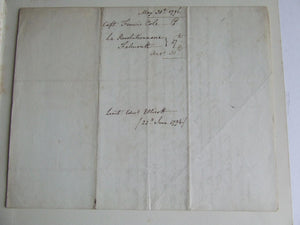 Holograph Letter from Captain Francis Cole