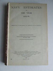 Navy Estimates for the Year 1925-26