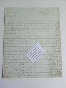 Trinidad - 1844 holograph letter