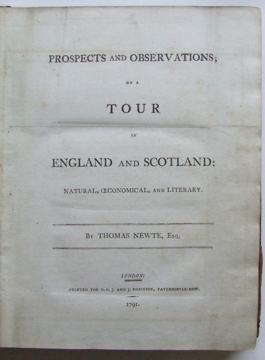 Prospects and Observations; On A Tour in England and Scotland: Natural, Oeconomical, and Literary