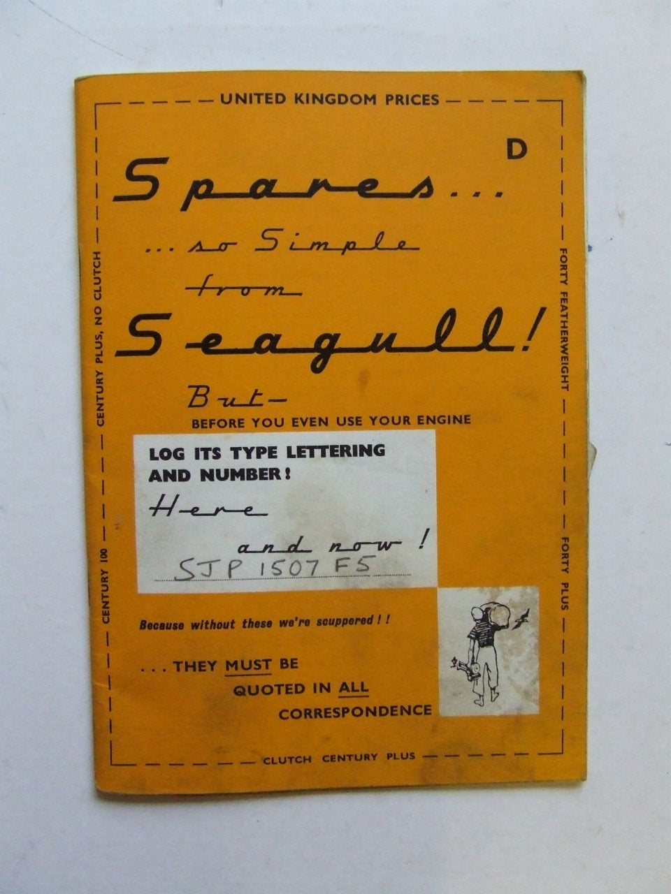 Spares...so simple from  Seagull  [Seagull outboard motor spares booklet]